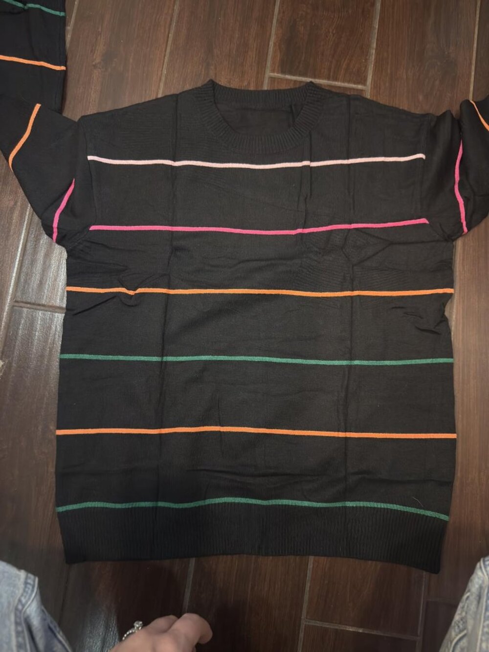 Women's Striped Crew Neck Sweater